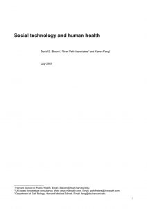 Social technology and human health
